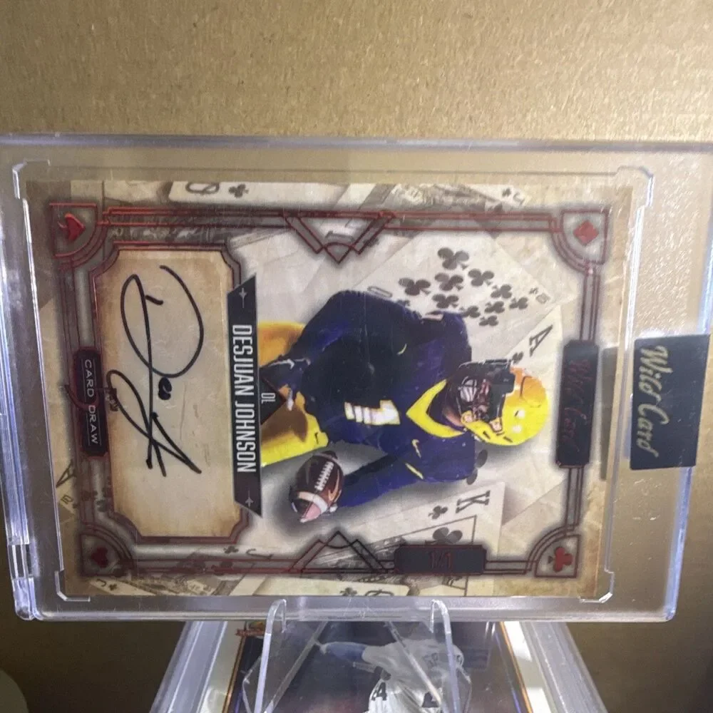 2023 Wild Card 5 Card Draw - Desjuan Johnson Crystal Holo Foil-Orange 1/1